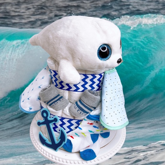 Seal Diaper Cake Nautical Diaper Cake